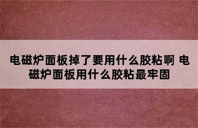 电磁炉面板掉了要用什么胶粘啊 电磁炉面板用什么胶粘最牢固